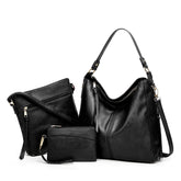 Pahajim Handbags for Women Shoulder Bags Women Leather Handbag Large Tote Bag Hobo Bag and Purse Set Crossbody Bags for Work, Shopping, Gifts for Women(Black)